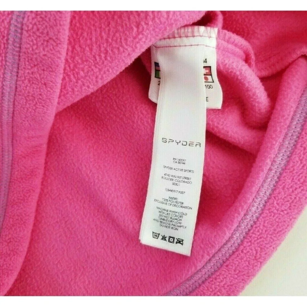Spyder T Neck Fleece Pink - Girls 5 Year